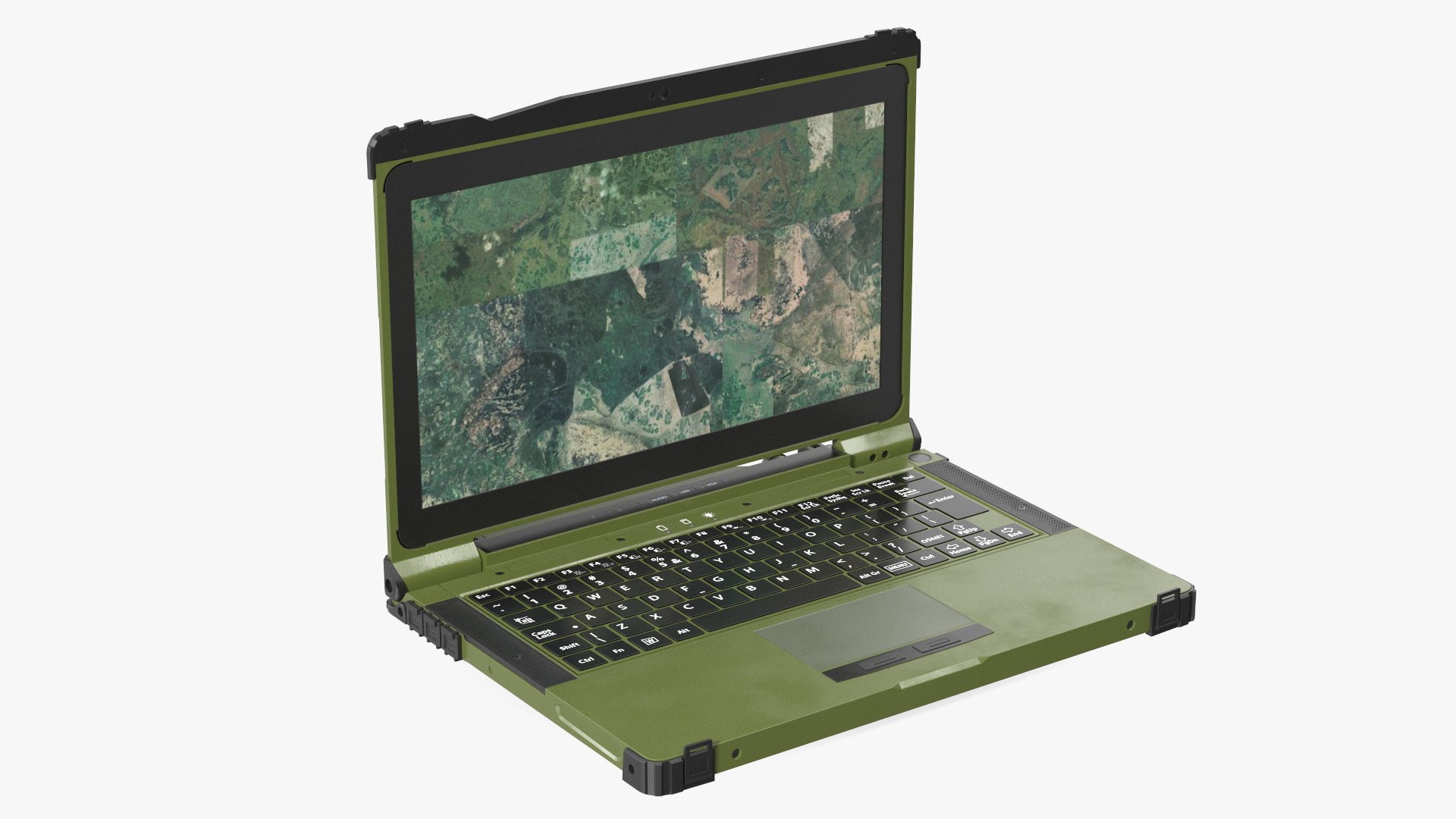 Laptop Mildef RS13 Rugged Green 3D model preview