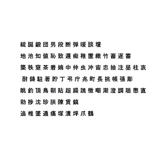 Chinese MS PGothic font set14 CG CAD data