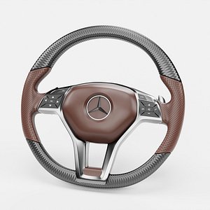 3D 3d Steering Wheel With Dark Red Cover