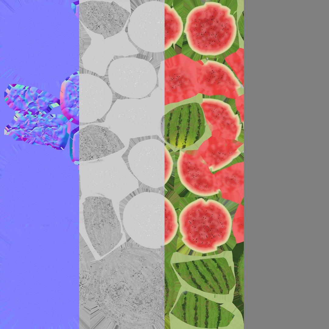 Watermelon Spill Small and Large 3D model - TurboSquid 2028369