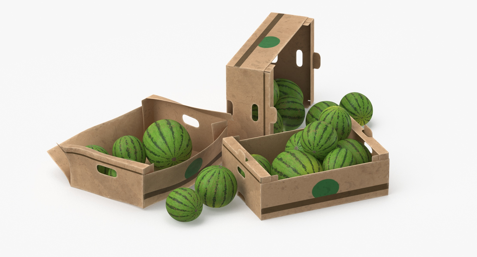 Watermelon Spill Small And Large 3D Model - TurboSquid 2028369