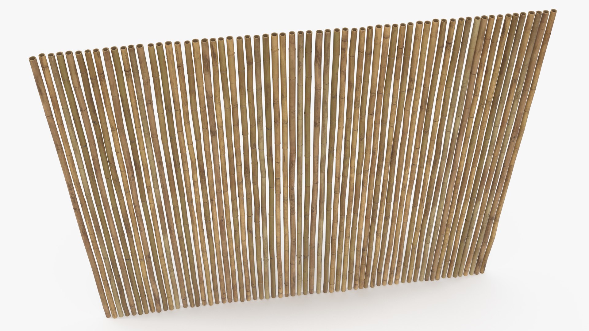 Eco-Friendly Bamboo Fence 3D model preview