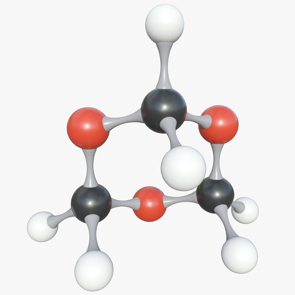 3D model Trioxane Molecule With PBR 4K 8K