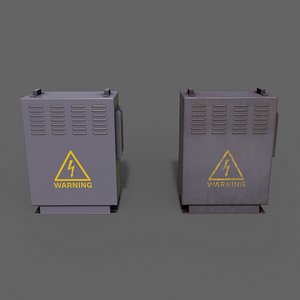 PBR Electric Box Purple V3 3D model