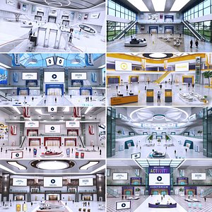 Big Congress Exhibition Lobby Centre Collection 8 in 1