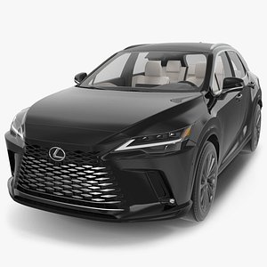 3D 2023 Lexus RX 350 Seater SUV Black model
