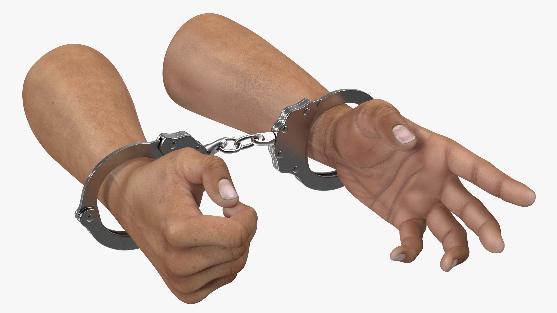 Handcuffed Man Hands 3d Turbosquid 2153043