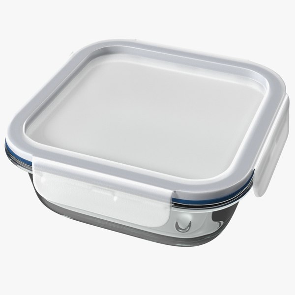 Clip Lock Food Container Glass 600ml model - TurboSquid 1738049