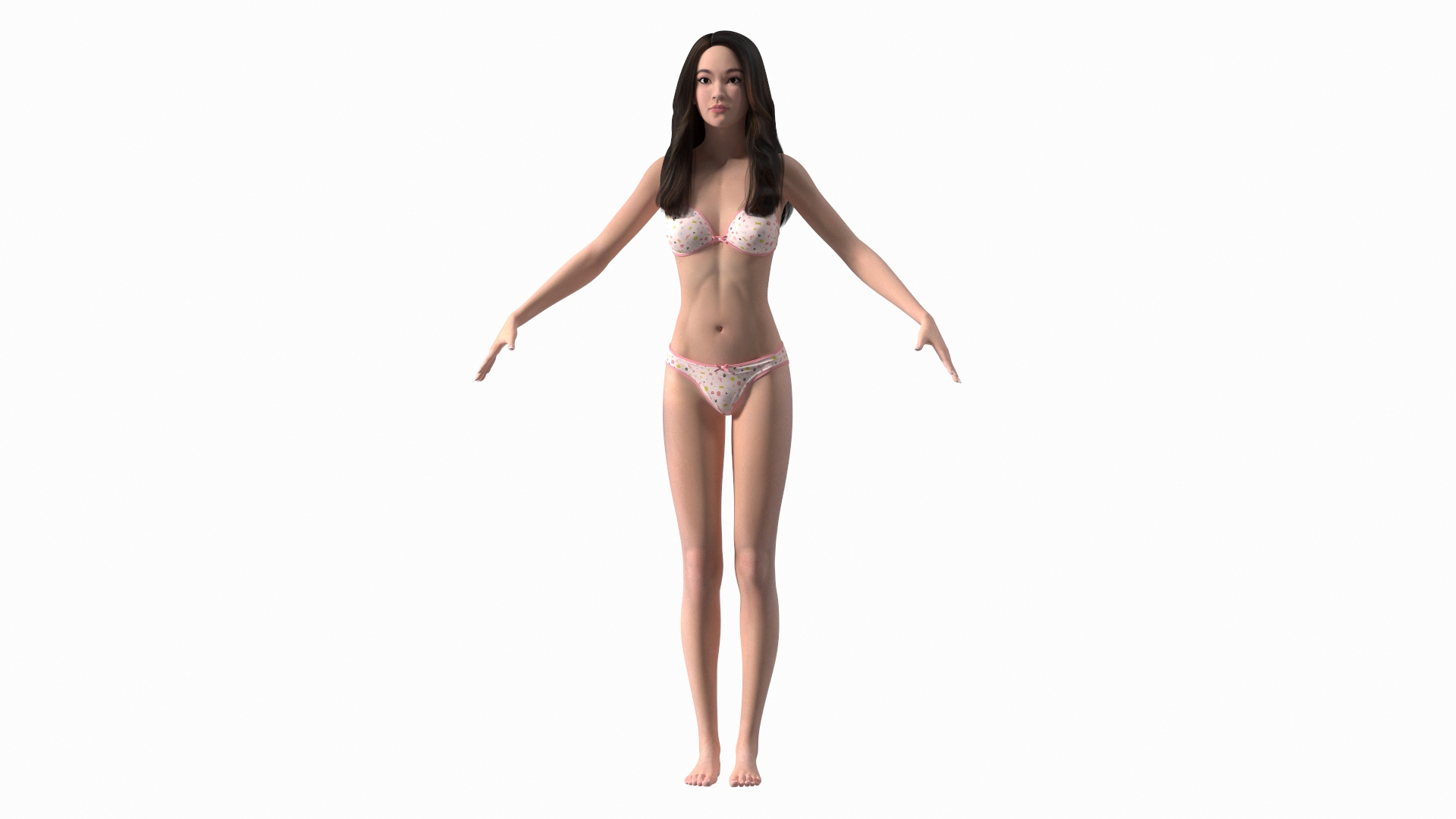 Chinese Woman Lingerie Rigged 3D Model TurboSquid 1839975