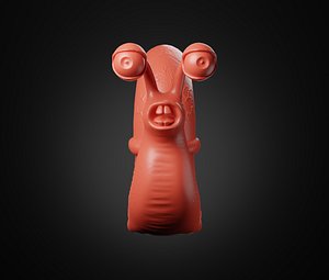 snail overbite cartoon 3D model