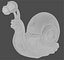 Snail cartoon overbite character style