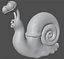 Snail cartoon overbite character style