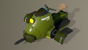 3D Sci Fi Space Hover Scooter model