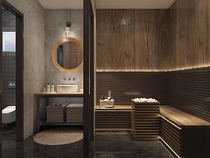 Modern Bathroom - 072 3D model