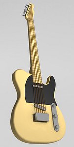 fender telecaster guitar 3d model