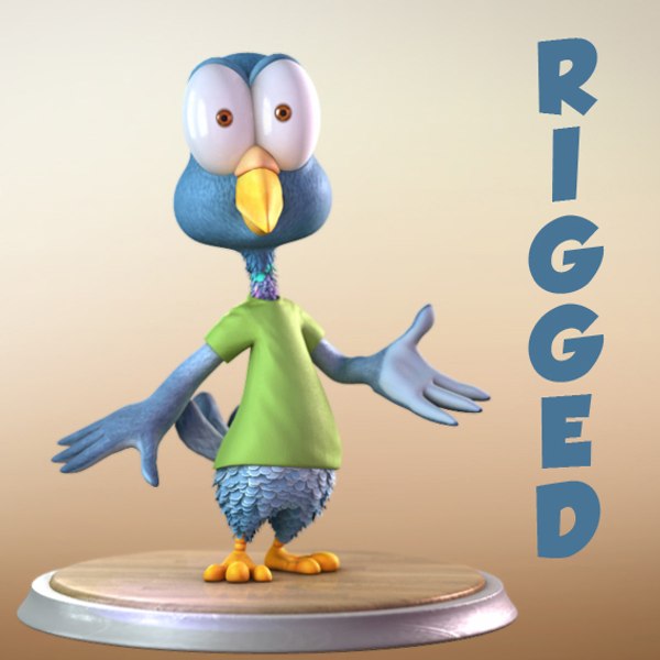 cartoon characters 3d model