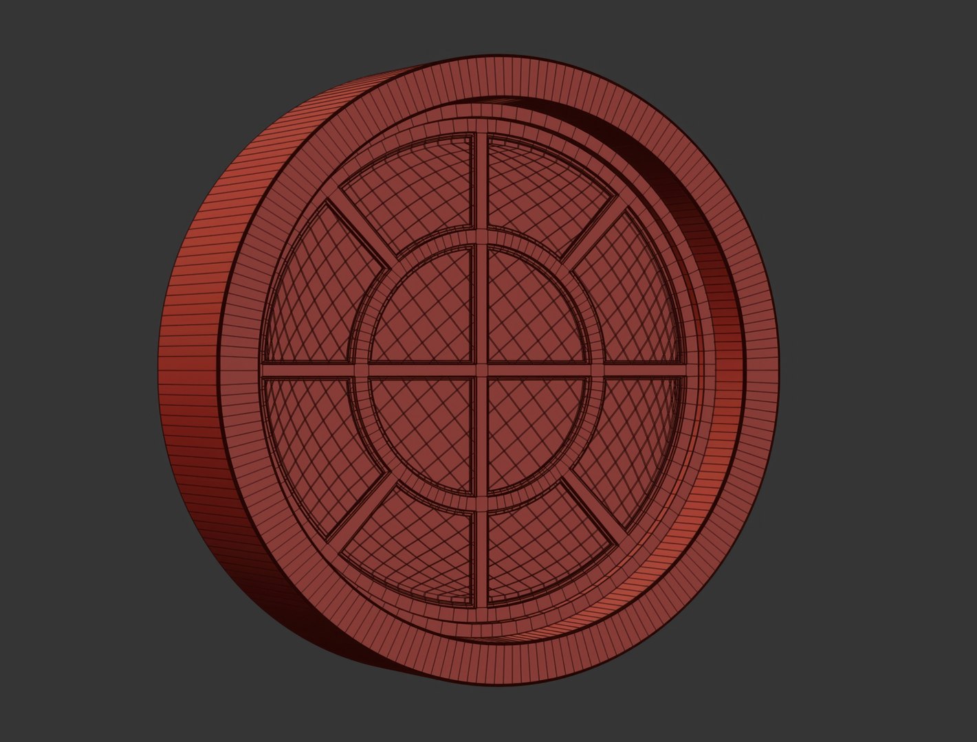 3D Wooden Round Window V1 - TurboSquid 2285040