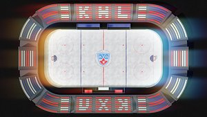 hockey arena khl stars 3D model