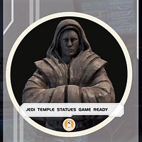 Star Wars Jedi Statue Low Poly