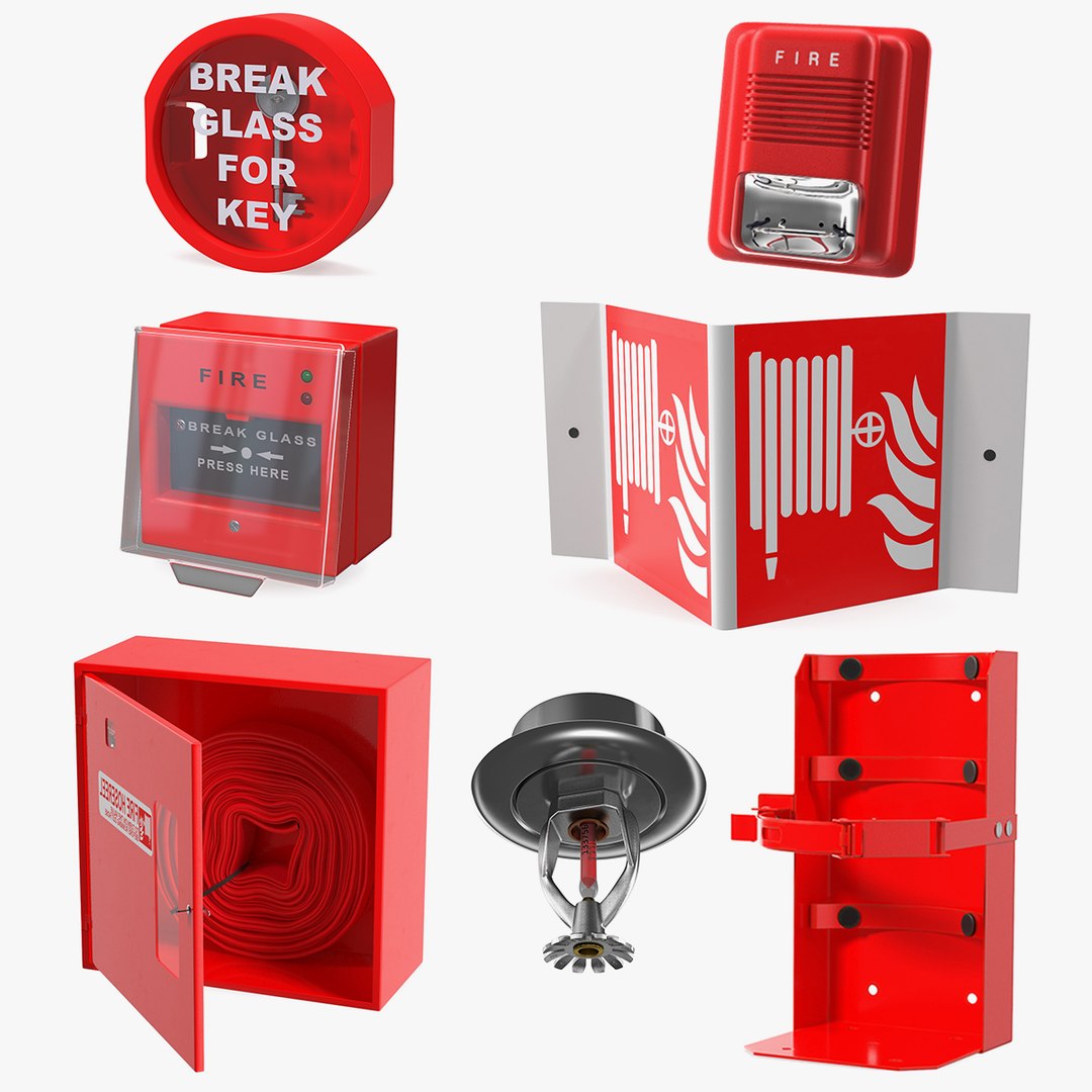 Fire Alarm Tools Collection 4 3D model preview