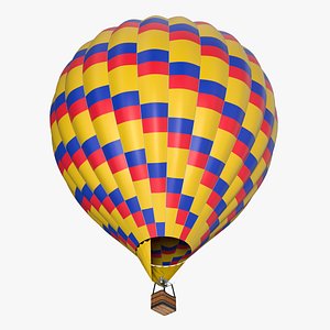 3D colorful hot air balloon model