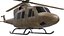 Helipuerto octogonal y helicóptero militar
