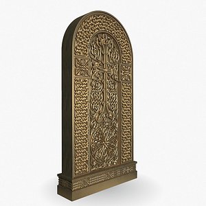 3D Khachqar Cross Stone Armenian Xachqar Khachkar model