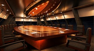 Executive Conference Room Premium Boardroom Interior Scene