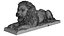 Stone Lion Sculpture Set