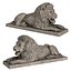 Stone Lion Sculpture Set