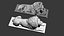 Stone Lion Sculpture Set