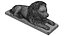 Stone Lion Sculpture Set
