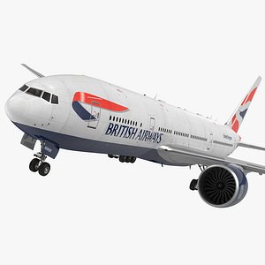 Boeing 777 200LR British Airways 3D Model