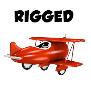 airplane cartoon rigged