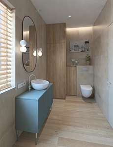 3D Wonderful simple bathroom model