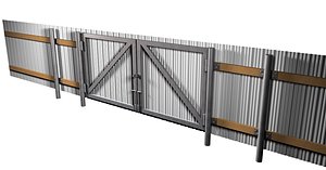 3d model metal fence gates