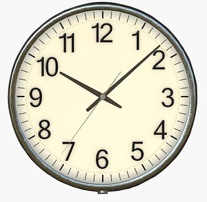 3D model school clock pbr