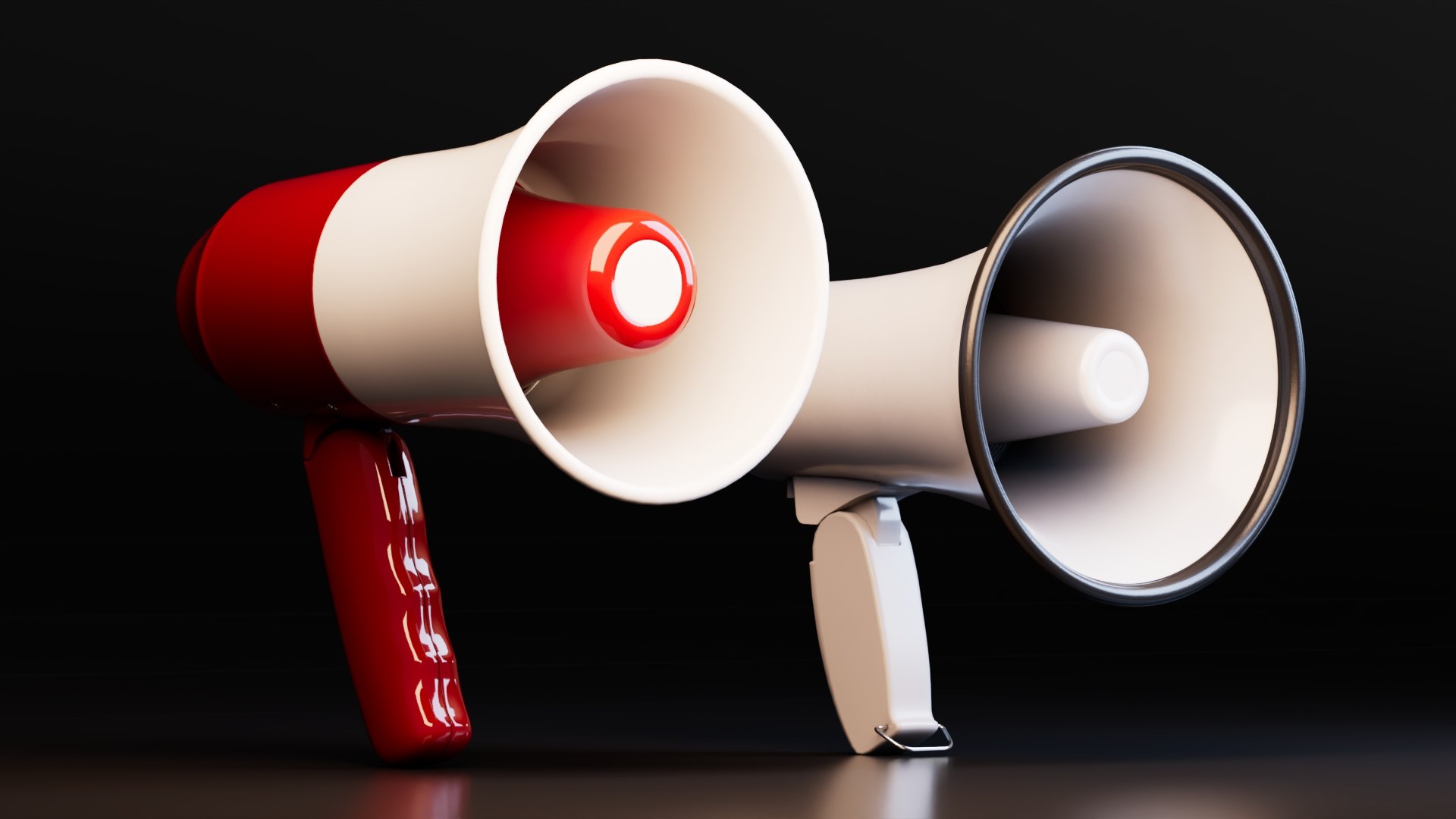 Realistic Dual Megaphones model https://p.turbosquid.com/ts-thumb/We/vF4lyu/PY/preview2/jpg/1761119187/1920x1080/fit_q87/657902ad7e5fee8c06b938c1a05112126704633e/preview2.jpg