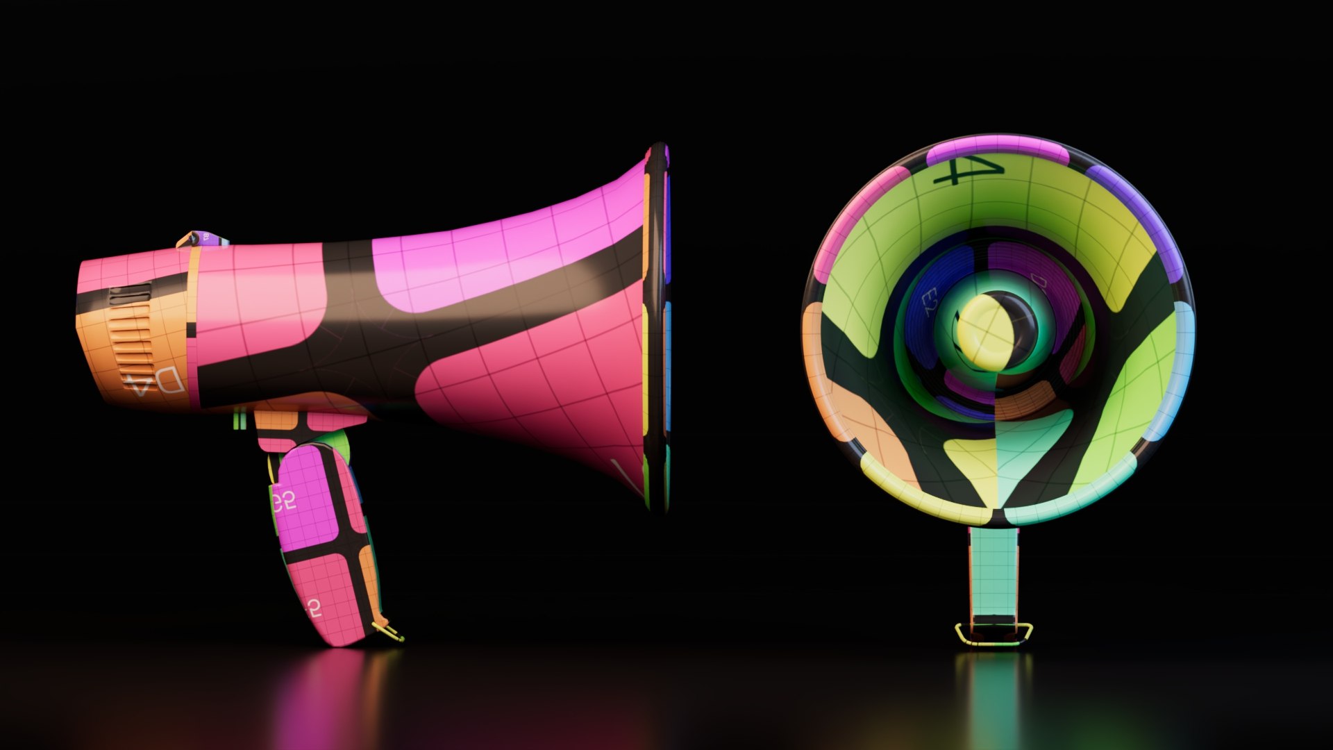 Realistic Dual Megaphones model https://p.turbosquid.com/ts-thumb/We/vF4lyu/id/uv3/jpg/1761119197/1920x1080/fit_q87/d974b1eb6f9772735ce70c478497691ba7c53142/uv3.jpg