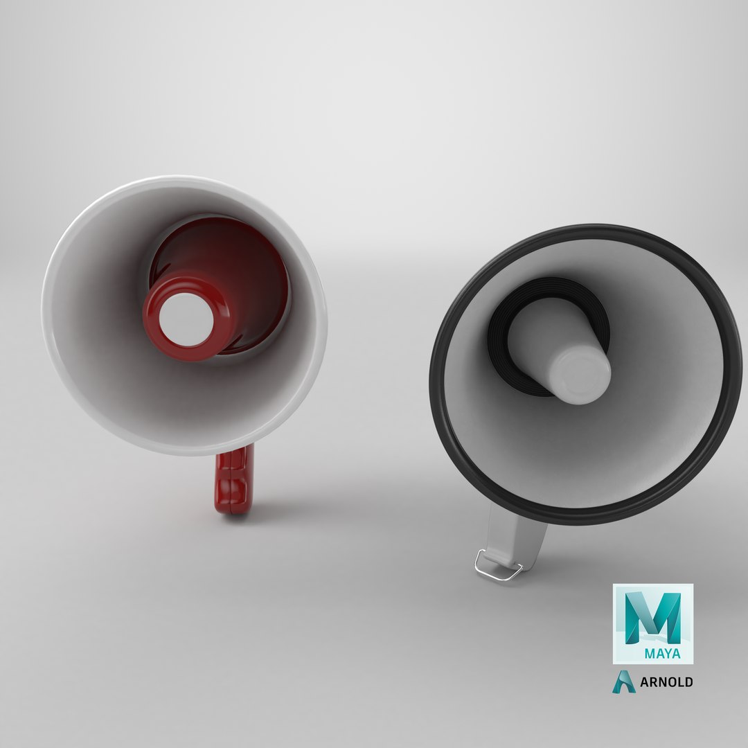 Realistic Dual Megaphones model https://p.turbosquid.com/ts-thumb/We/vF4lyu/x7/stemcell_maya_arnold_render/png/1761148915/1920x1080/fit_q87/0f0e08f719585a6f9c373dcd4d0a2307583a854f/stemcell_maya_arnold_render.jpg