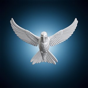 Hummingbird in Flight 3D Print Model model