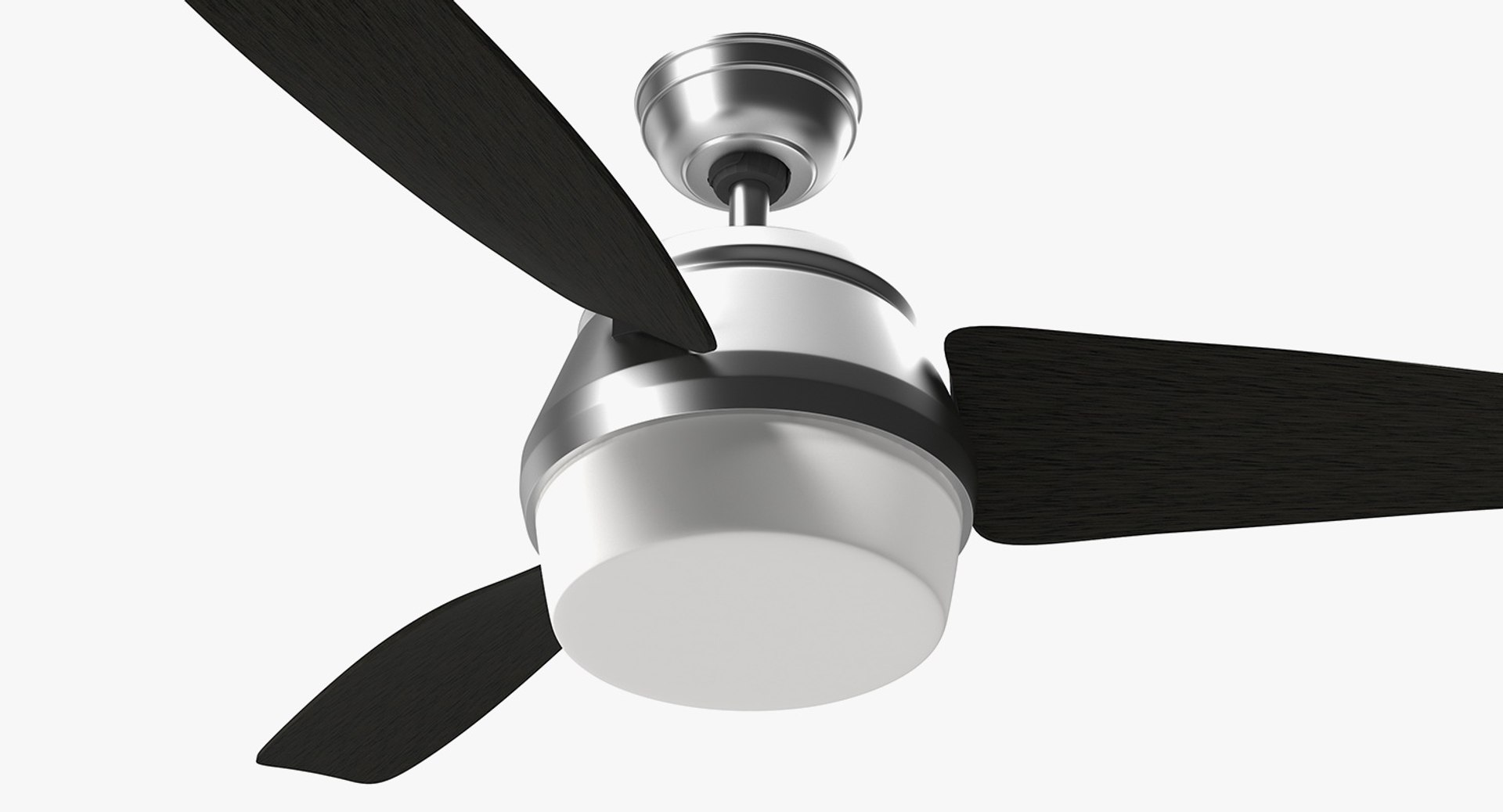 Chromium Ceiling Fan 3D Model 3D model preview