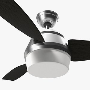 Chromium Ceiling Fan 3D Model