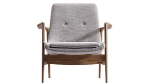 3D Vintage Lounge Chair by Rastad  Relling model