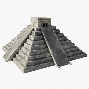 3D model chichen itza pyramid
