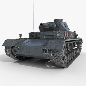 3D model Panzer IV D medium tank