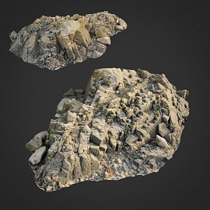 3D scanned rock cliff r2 model