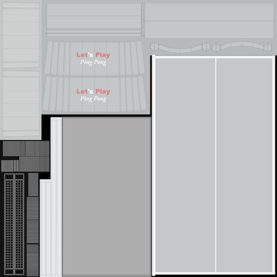 Ping Pong Table 3D model https://p.turbosquid.com/ts-thumb/Wf/DtyxXE/cZ/pingpongtable_uvlayout/png/1708511684/1920x1080/fit_q87/0fb920b5d431e42149baaa4b76f734a9bb039fa7/pingpongtable_uvlayout.jpg