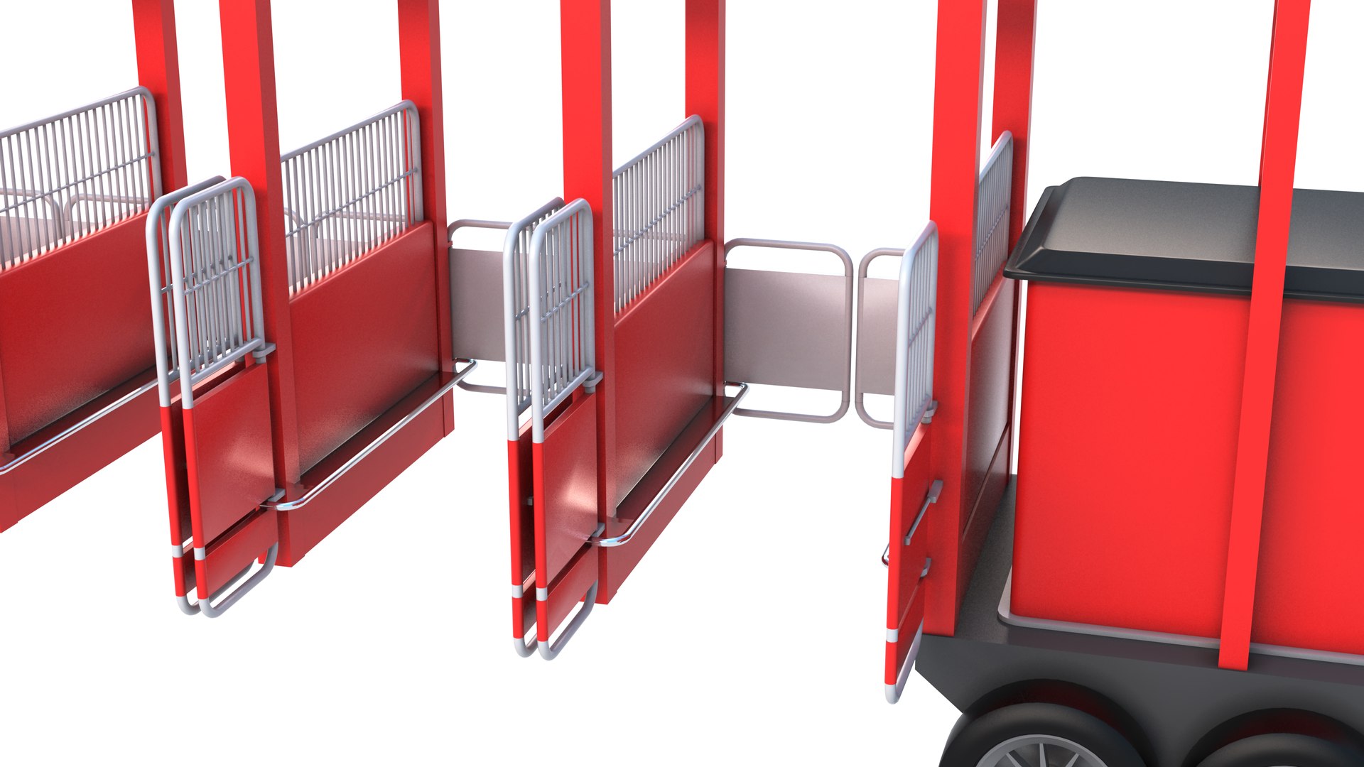 Horse Racing Starting Gates - Red 3D Model - TurboSquid 1910982