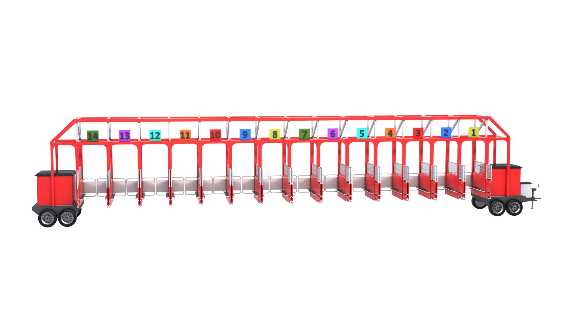 Horse Racing Starting Gates - Red 3D Model - TurboSquid 1910982